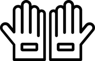 Symbol für Handschuhvektorlinie vektor