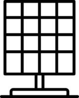 Symbol für die Vektorlinie des Solarpanels vektor