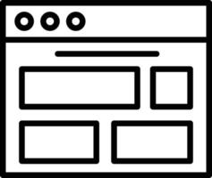 Symbol für die Vektorlinie des Webbrowsers vektor
