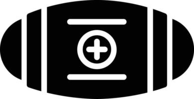Glyphen-Icon-Design für medizinische Masken vektor