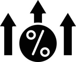 Erhöhen Sie das Glyphensymbol vektor