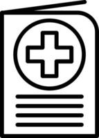 Symbol für die Vektorlinie des Gesundheitspasses vektor