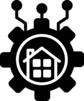 Smart-Home-Vektor-Glyphe-Symbol vektor