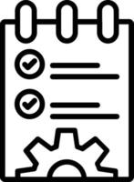 Symbol für die Vektorlinie der Checkliste vektor