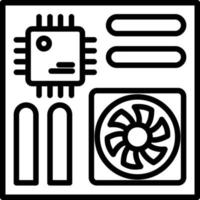 Symbol für die Vektorlinie des Motherboards vektor