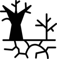 Desertifikations-Glyphe-Symbol vektor