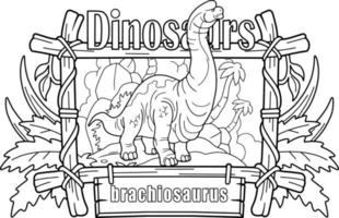 karikatur prähistorischer dinosaurier brachiosaurus vektor