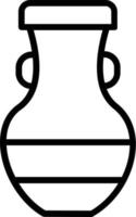 Symbol für die Vektorlinie der Vase vektor