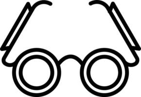 Brille Vektor Liniensymbol