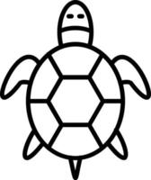 Symbol für Schildkrötenvektorlinie vektor