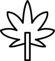 Symbol für Cannabis-Vektorlinie vektor