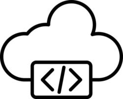 Cloud-Computing-Vektorliniensymbol vektor