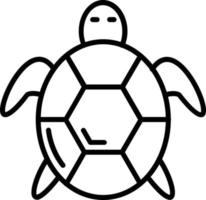 Symbol für Schildkrötenvektorlinie vektor