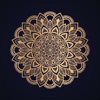 goldenes luxus-ornamental-mandala-hintergrunddesign vektor