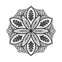 florales Mandala-Design mit Ziermuster vektor
