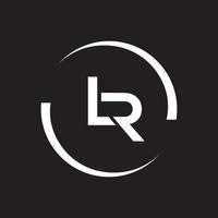 lr logotyp designmall vektor grafiskt varumärke element