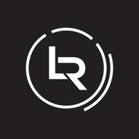 lr logotyp designmall vektor grafiskt varumärke element