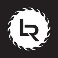 lr logotyp designmall vektor grafiskt varumärke element