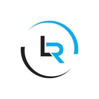 lr logotyp designmall vektor grafiskt varumärke element