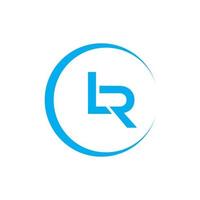 lr-Logo-Design-Vorlage, Vektorgrafik-Branding-Element vektor