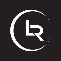 lr-Logo-Design-Vorlage, Vektorgrafik-Branding-Element vektor