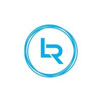 lr-Logo-Design-Vorlage, Vektorgrafik-Branding-Element vektor