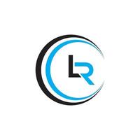 lr logotyp designmall vektor grafiskt varumärke element