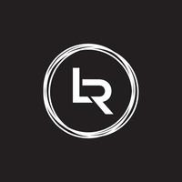 lr logotyp designmall vektor grafiskt varumärke element