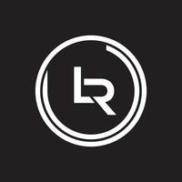 lr logotyp designmall vektor grafiskt varumärke element