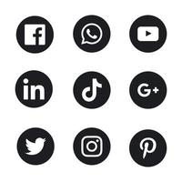 sociala medier ikoner vektorkonst, ikoner och grafik vektor