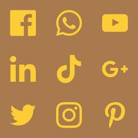 Social-Media-Icons, Vektorgrafiken, Icons und Grafiken vektor