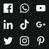 sociala medier ikoner vektorkonst, ikoner och grafik vektor