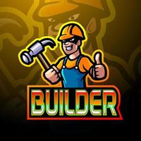 builder esport logo maskottchen design vektor