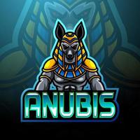 anubis esport logotyp maskot design vektor