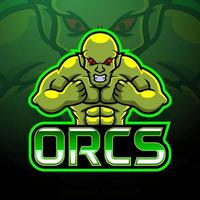 orcs esport logotyp maskot design vektor