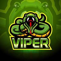 viper maskottchen sport esport logo design vektor