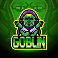 goblin esport logotyp maskot design vektor