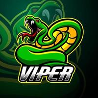 viper maskottchen sport esport logo design vektor
