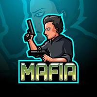 mafia esport logotyp maskot design vektor