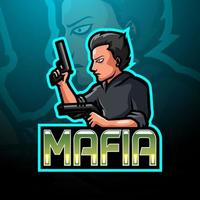 mafia esport logo maskottchen design vektor