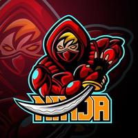 ninja mascot sport esport logotypdesign vektor