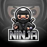 ninja esport logotyp maskot design vektor