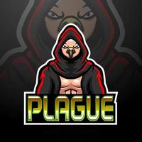 Plague Esport Logo Maskottchen Design vektor