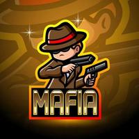 mafia esport logotyp maskot design vektor