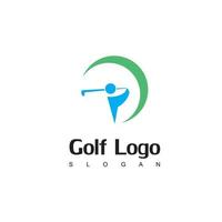 golf logotyp formgivningsmall vektor