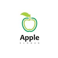 Apfelfrucht-Logo-Design-Vorlage vektor