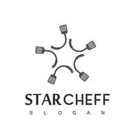Restaurant-Logo-Design-Vorlage, Kochsymbol-Illustration vektor