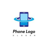 telefon planet logotyp design inspiration vektor