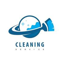 Reinigungsservice-Logo-Vorlage vektor