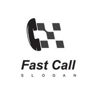 schneller anruf, kundenservice-logo-konzept vektor